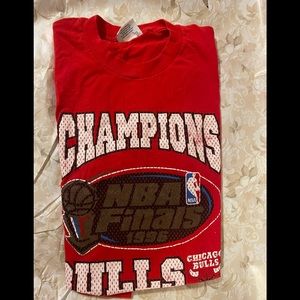 Vintage lee sports Chicago bulls champions nba finals 1996 T-shirt sz large men